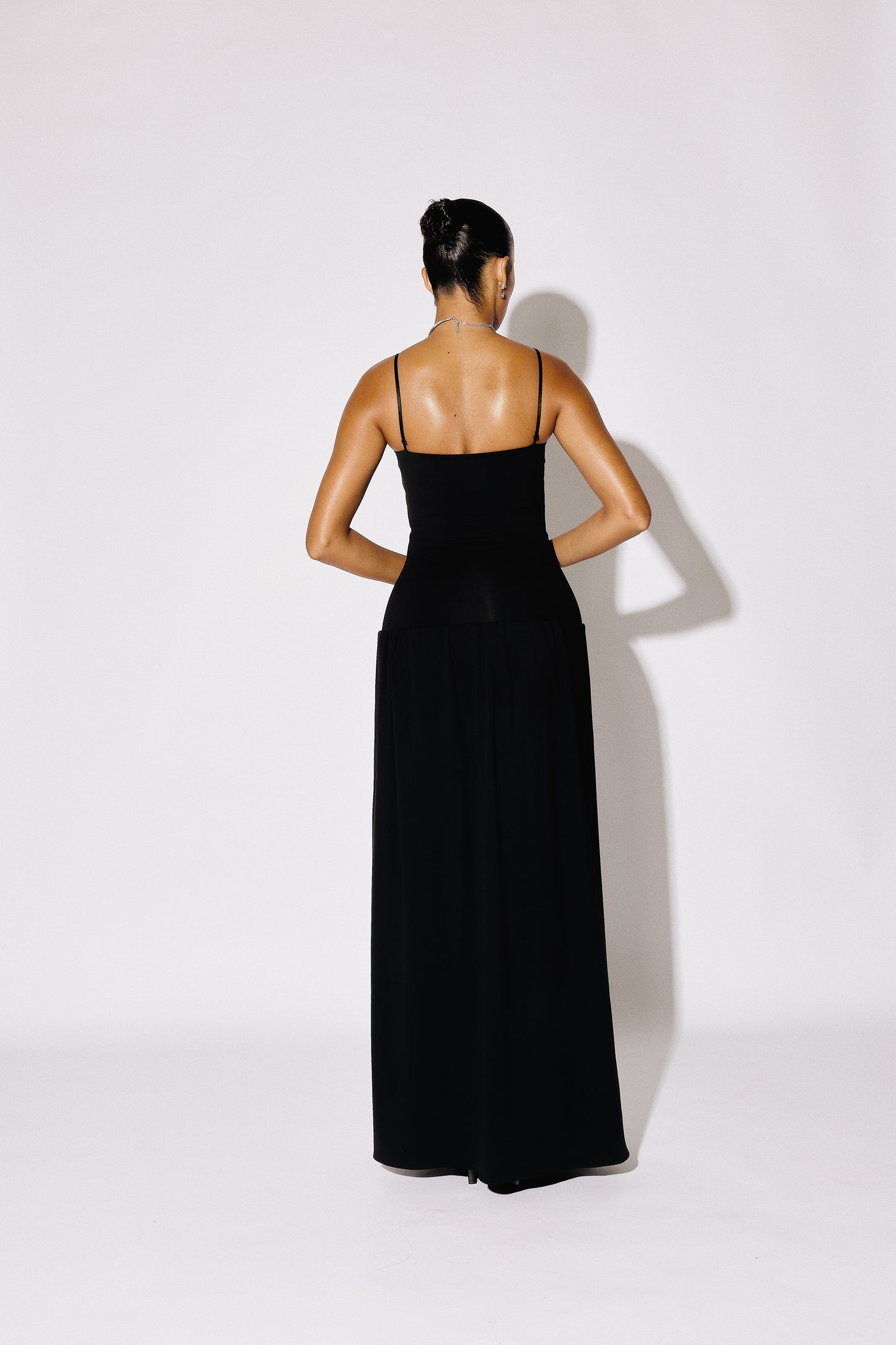 ISLA - Cami-Strap Soft-Flare Maxi Gown - Ivory